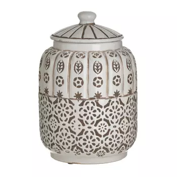 Ваза с крышкой (to4rooms) белый 19x28x19 см.