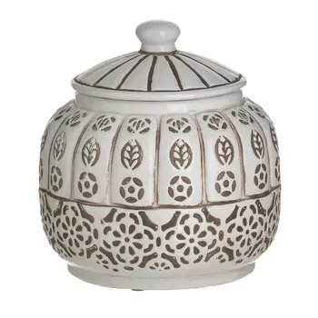 Ваза с крышкой (to4rooms) белый 20x20x20 см.