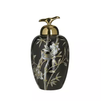 Ваза с крышкой (to4rooms) черный 20x39x20 см.