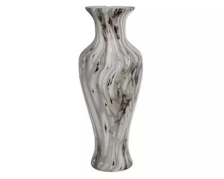 Ваза стеклянная с эмалью (garda decor) серый 68 см.