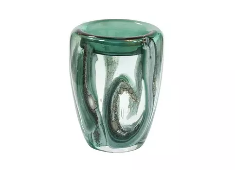 Ваза стеклянная зеленая (garda decor) зеленый 15x21 см.