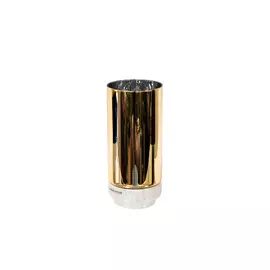 Ваза стеклянная золотая (garda decor) золотой 10x22 см.