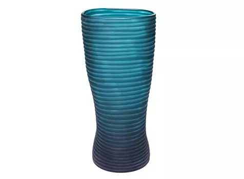 Ваза swirl (kare) синий 14x31x14 см.