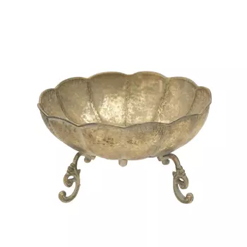 Ваза (to4rooms) золотой 27x16x27 см.