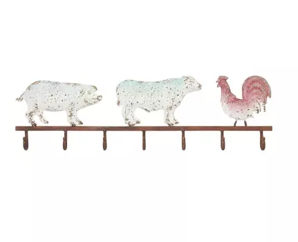 Вешалка настенная animals (kare) мультиколор 74x22x4 см.