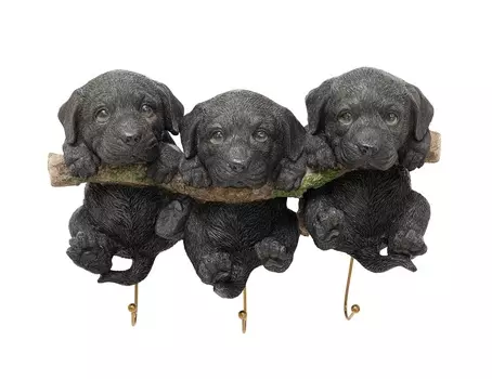 Вешалка настенная puppies (kare) черный 29x21x12 см.