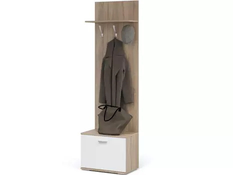 Вешалка «виола», дуб сонома/белый (аврора) коричневый