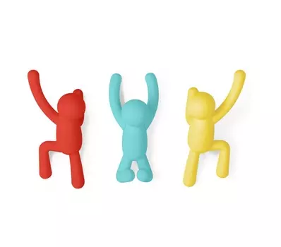 Вешалки-крючки buddy (3шт.) (umbra) мультиколор 7x17x6 см.