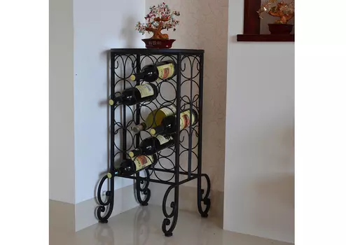 Винная полка galitos (kovka object) черный 45x100x35 см.