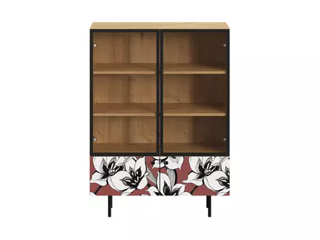 Витрина frida (ogogo) красный 90x121x40 см.