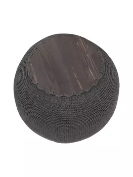 Вязаный пуф (my interno) серый 30 см.