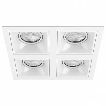 Встраиваемый светильник domino (lightstar) белый 21x21 см.