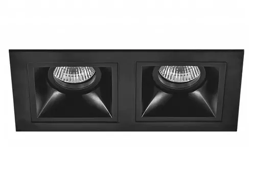 Встраиваемый светильник domino (lightstar) черный 11x21 см.