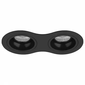 Встраиваемый светильник domino (lightstar) черный 21x11 см.