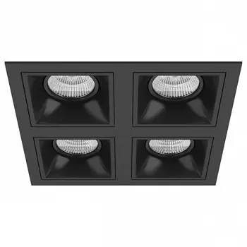 Встраиваемый светильник domino (lightstar) черный 21x21 см.