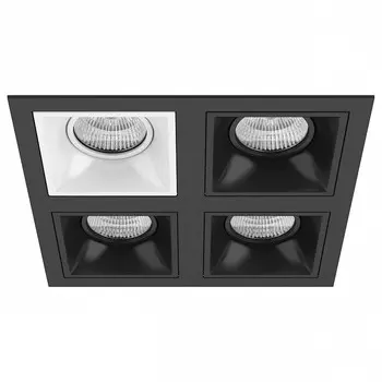 Встраиваемый светильник domino (lightstar) черный 21x21 см.