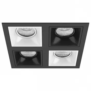 Встраиваемый светильник domino (lightstar) черный 21x21 см.