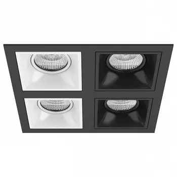 Встраиваемый светильник domino (lightstar) черный 21x21 см.