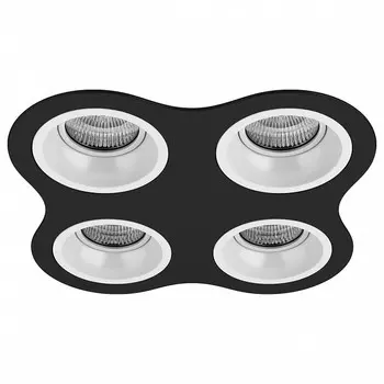 Встраиваемый светильник domino (lightstar) черный 22x22 см.