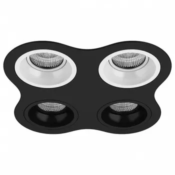 Встраиваемый светильник domino (lightstar) черный 22x22 см.