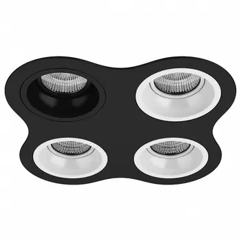 Встраиваемый светильник domino (lightstar) черный 22x22 см.
