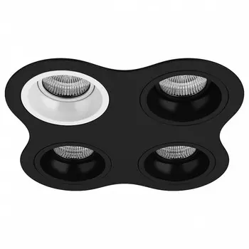 Встраиваемый светильник domino (lightstar) черный 22x22 см.