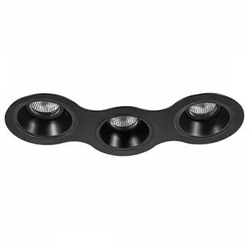 Встраиваемый светильник domino (lightstar) черный 34x14 см.