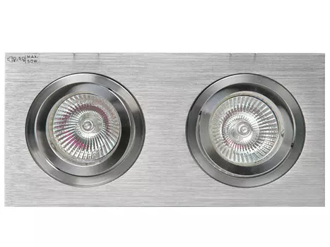 Встраиваемый светильник luxor (schuller) серебристый 19.0x6x9 см.