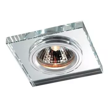 Встраиваемый светильник novotech mirror 369753 (novotech) серебристый 10 см.