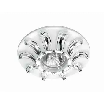 Встраиваемый светильник novotech pattern 370328 (novotech) серебристый
