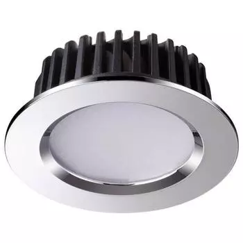 Встраиваемый светодиодный светильник novotech drum 357601 (novotech) серебристый