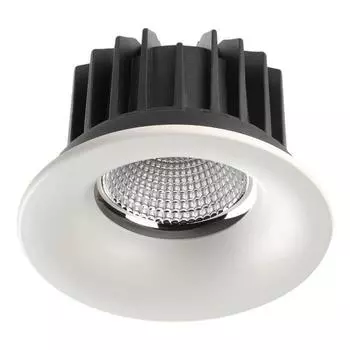 Встраиваемый светодиодный светильник novotech drum 357604 (novotech) белый