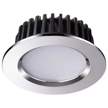 Встраиваемый светодиодный светильник novotech drum 357908 (novotech) серебристый 43 см.