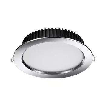Встраиваемый светодиодный светильник novotech drum 358303 (novotech) серебристый 43 см.
