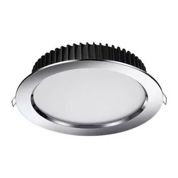 Встраиваемый светодиодный светильник novotech drum 358307 (novotech) серебристый 43 см.