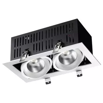 Встраиваемый светодиодный светильник novotech gesso 358441 (novotech) белый 300x133 см.