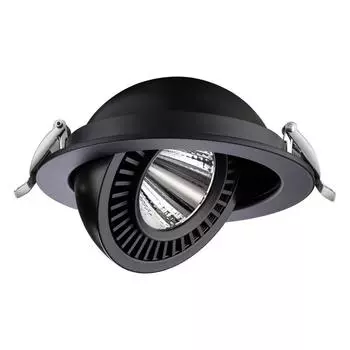 Встраиваемый светодиодный светильник novotech gesso 358818 (novotech) черный 55 см.