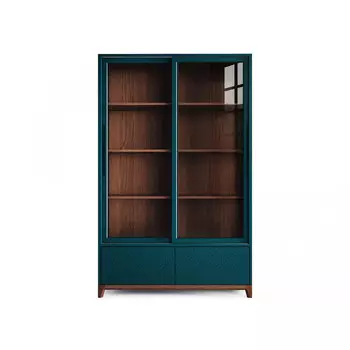 Высокая витрина case (the idea) бирюзовый 121x190x45 см.
