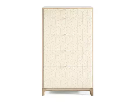 Высокий комод case (the idea) бежевый 70x120x45 см.
