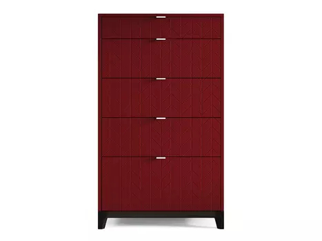 Высокий комод case (the idea) красный 70x120x45 см.