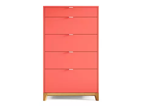 Высокий комод case (the idea) оранжевый 70x120x45 см.