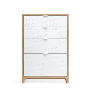 Высокий комод cs020 (the idea) белый 67x100x45 см.