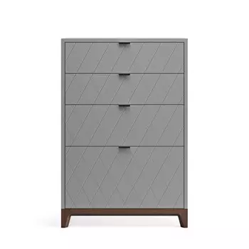 Высокий комод cs020 (the idea) серый 67x100x45 см.