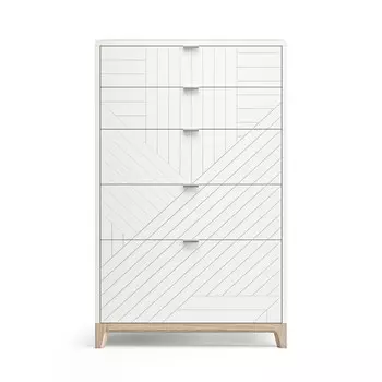 Высокий комод cs024 (the idea) белый 76x122x45 см.