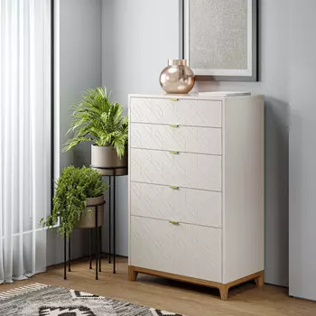 Высокий комод cs024 (the idea) белый 76x122x45 см.