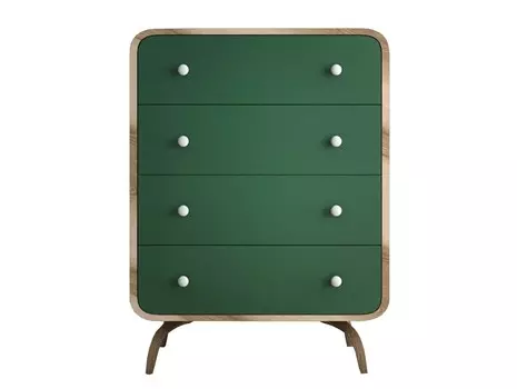 Высокий комод ellipse (etg-home) зеленый 70x95x40 см.