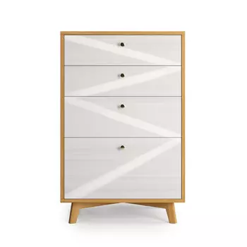 Высокий комод france (the idea) серый 67x104x45 см.