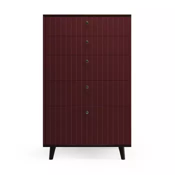Высокий комод twin (the idea) красный 76x126x45 см.