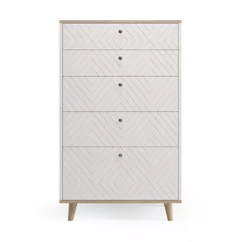 Высокий комод twin (the idea) серый 76x126x45 см.