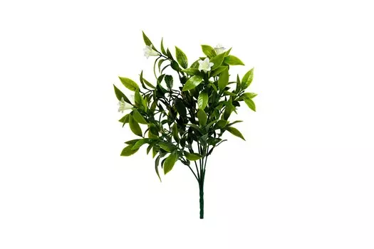 веточка с белыми колокольчиками (garda decor) зеленый 34 см.